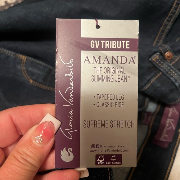 18W Average Brand New AMANDA Supreme Stretch Jeans Gloria Vanderbilt - Picture 6 of 8